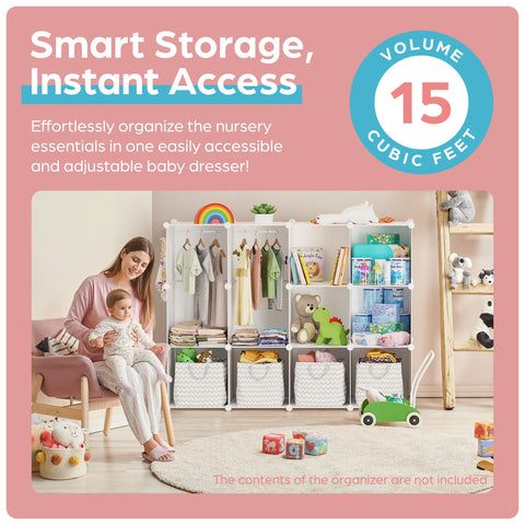 CUBEDIY wall fixation kit keeps the nursery closet secure and stable.