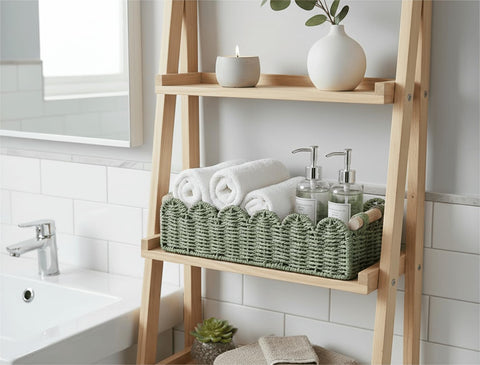 CubesLand scalloped-edge basket close-up highlights handcrafted texture