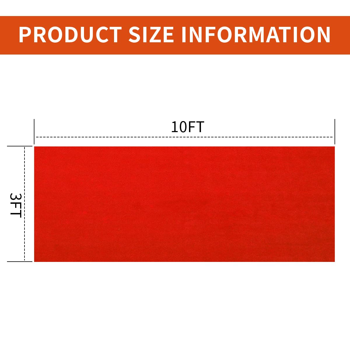 Cuckan red carpet with non-slip backing ensures safe steps on various surfaces.