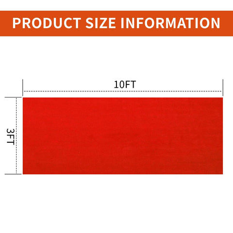Cuckan red carpet with non-slip backing ensures safe steps on various surfaces.
