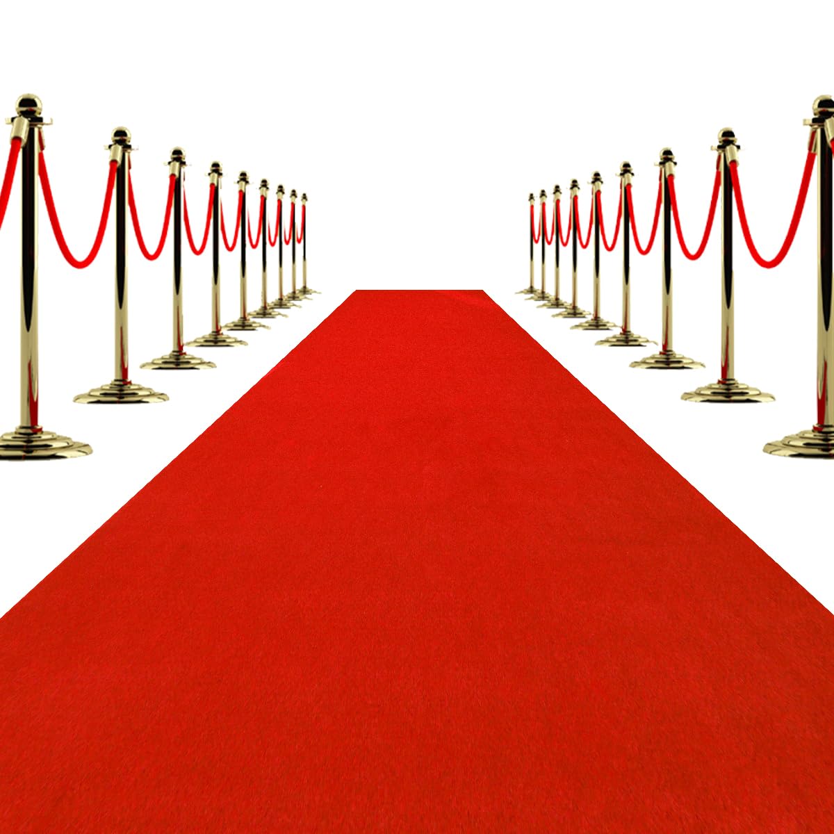 Cuckan red carpet runner 3x10ft unrolled for a grand wedding entrance.
