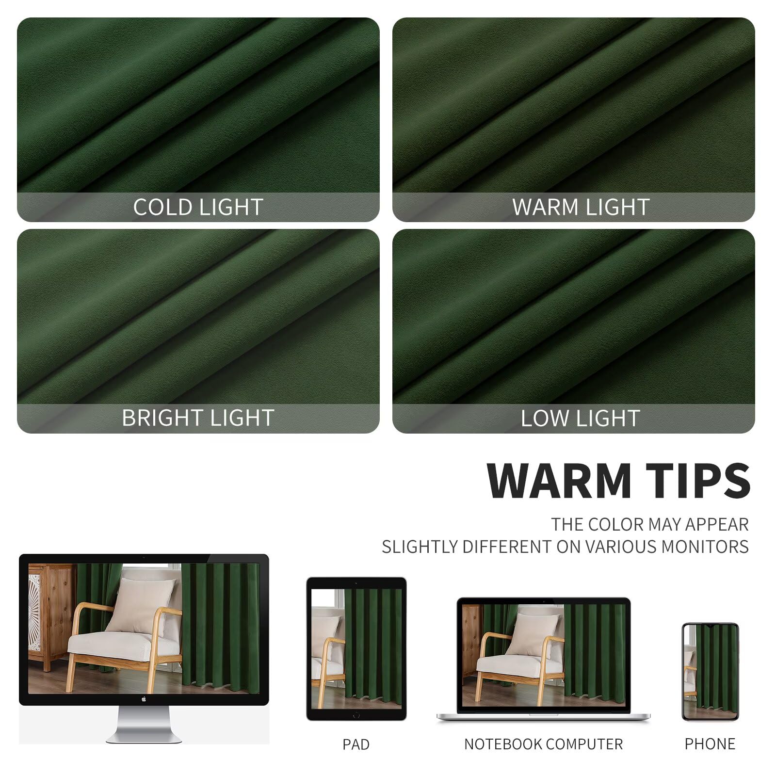 CUCRAF noise-reducing curtains dampen outside sounds for focus.