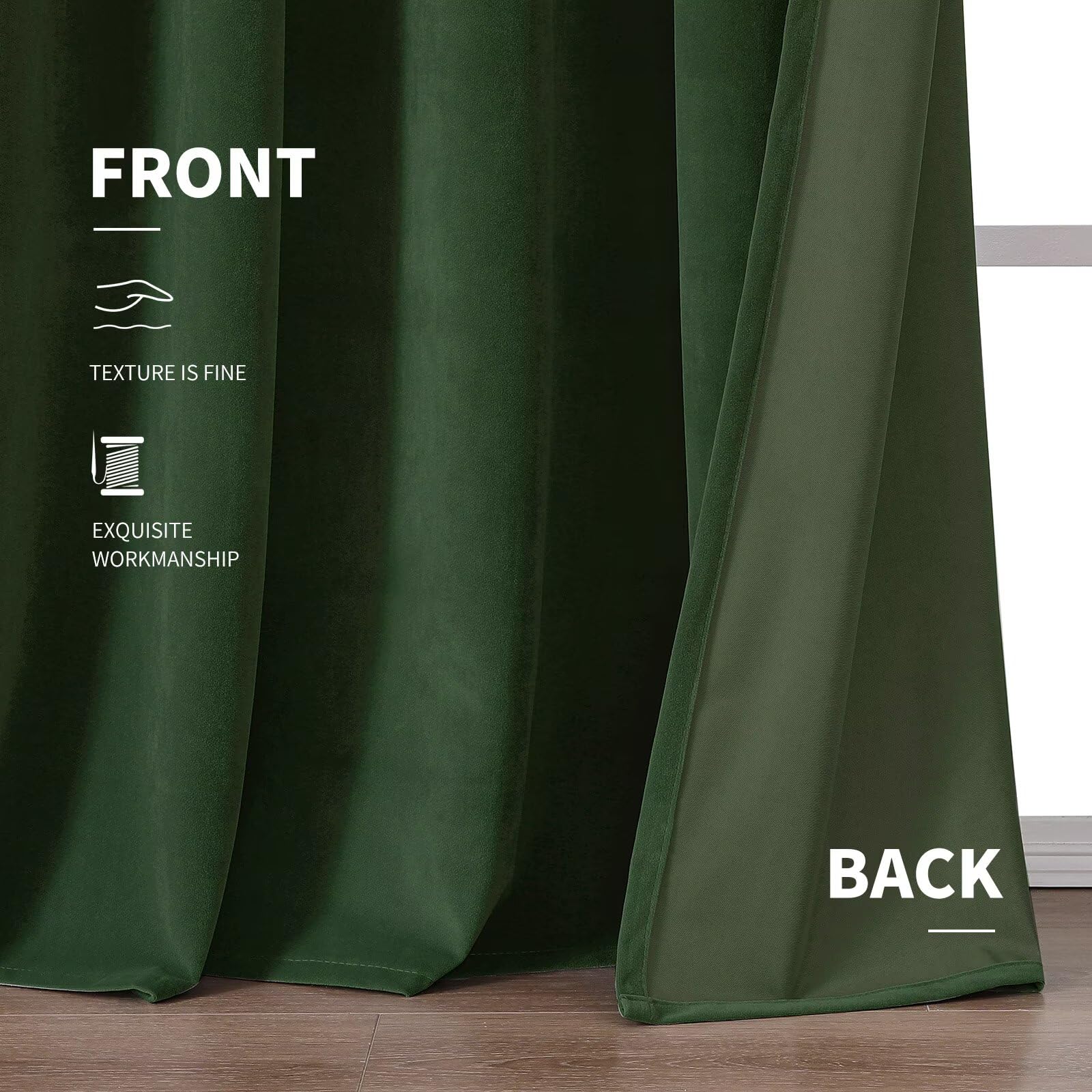 CUCRAF sunlight-blocking curtain layer delivers strong blackout for evenings.