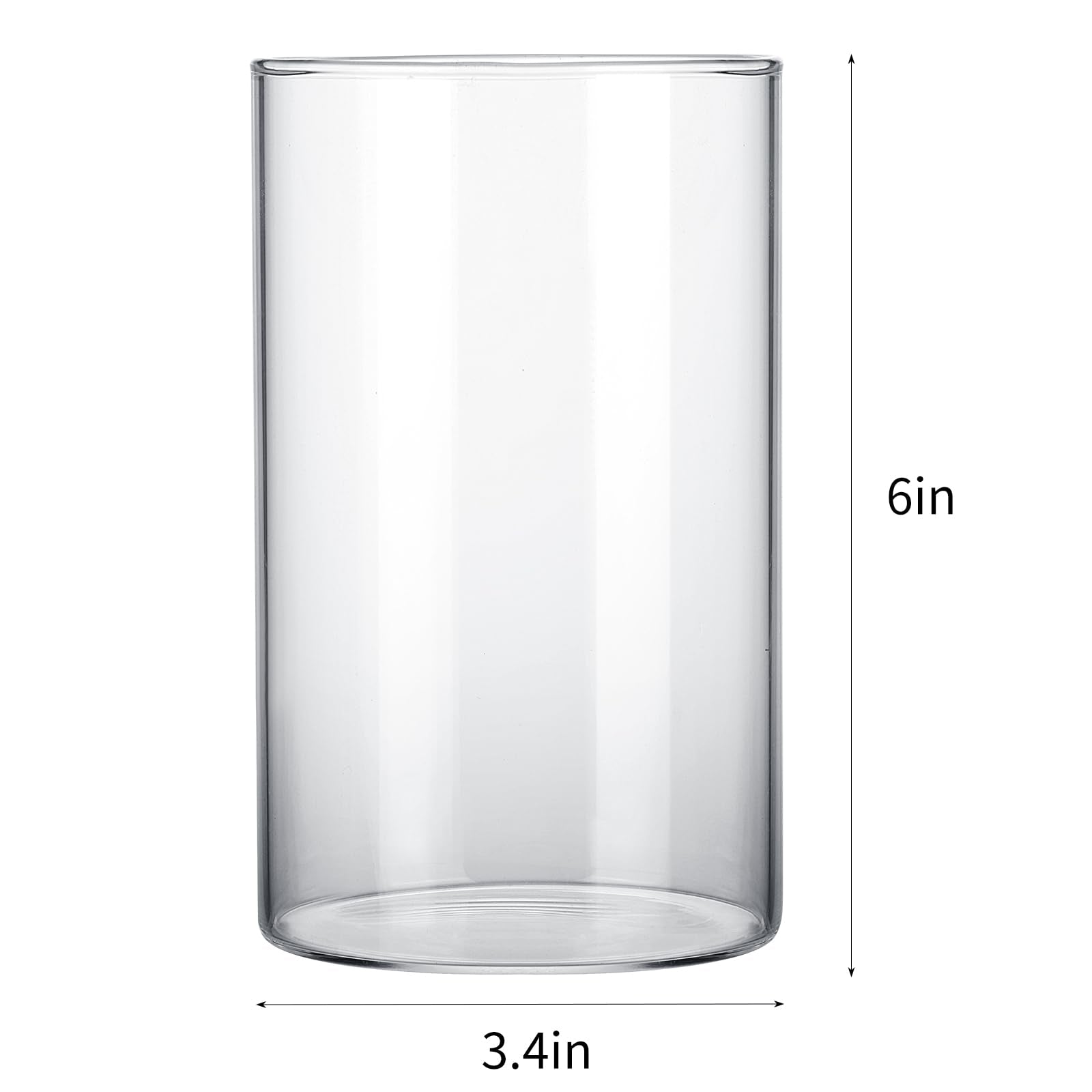 CUCUMI clear vase for elegant wedding centerpieces and table decor.