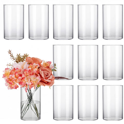 CUCUMI glass cylinder vase for 6-inch centerpieces and events.