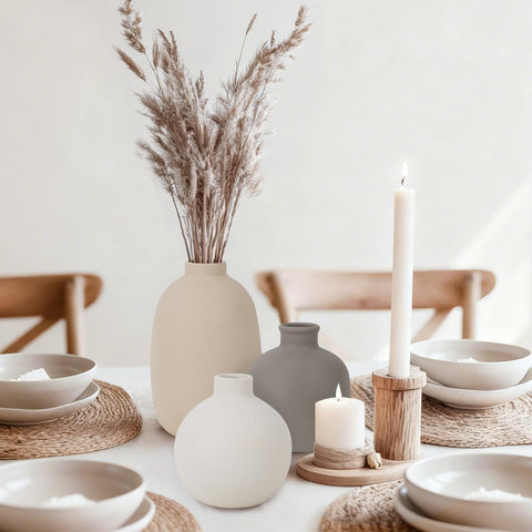 CUCUMI vase set 5 group display living room for cohesive decor