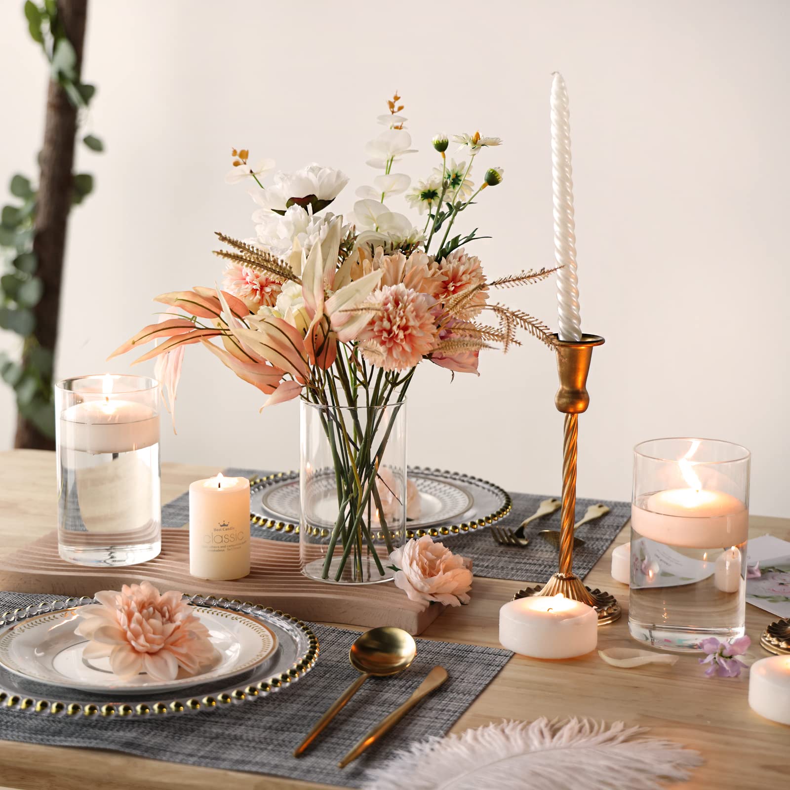 CUCUMI cylinder vase for wedding decor, versatile table centerpiece.