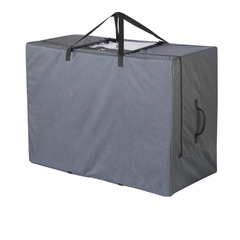 Cuddly Nest folding mattress storage bag front view, roomy capacity for 6-inch twin mattresses