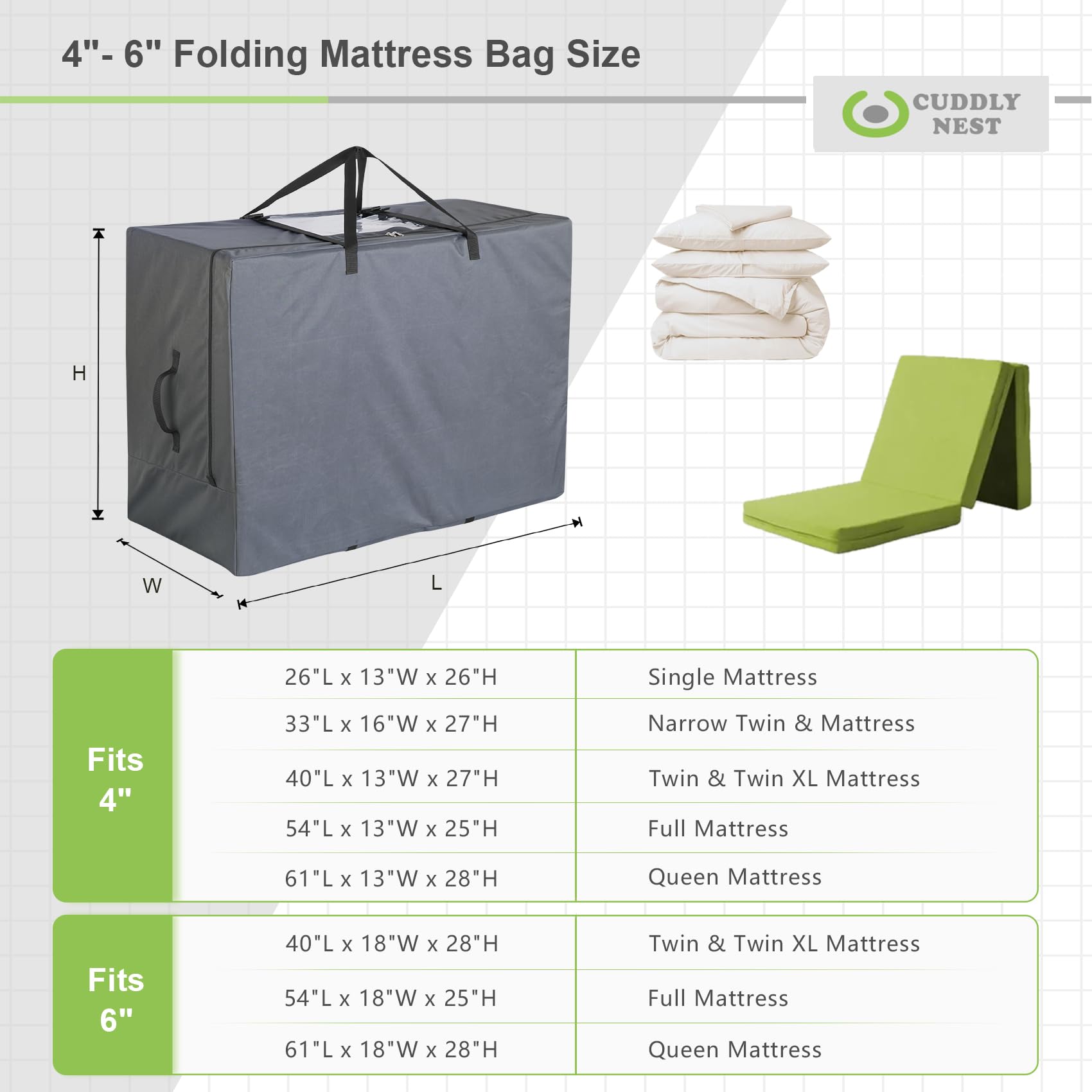 Cuddly Nest see-through window view, quick content check without unzipping