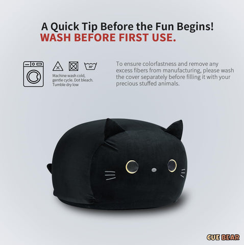 cuBear Black Cat Bean Bag Cover decor idea in a kid's room