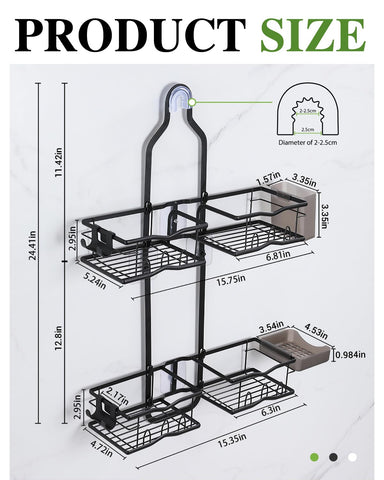 CUETWT razor hooks hold razors securely within easy reach.