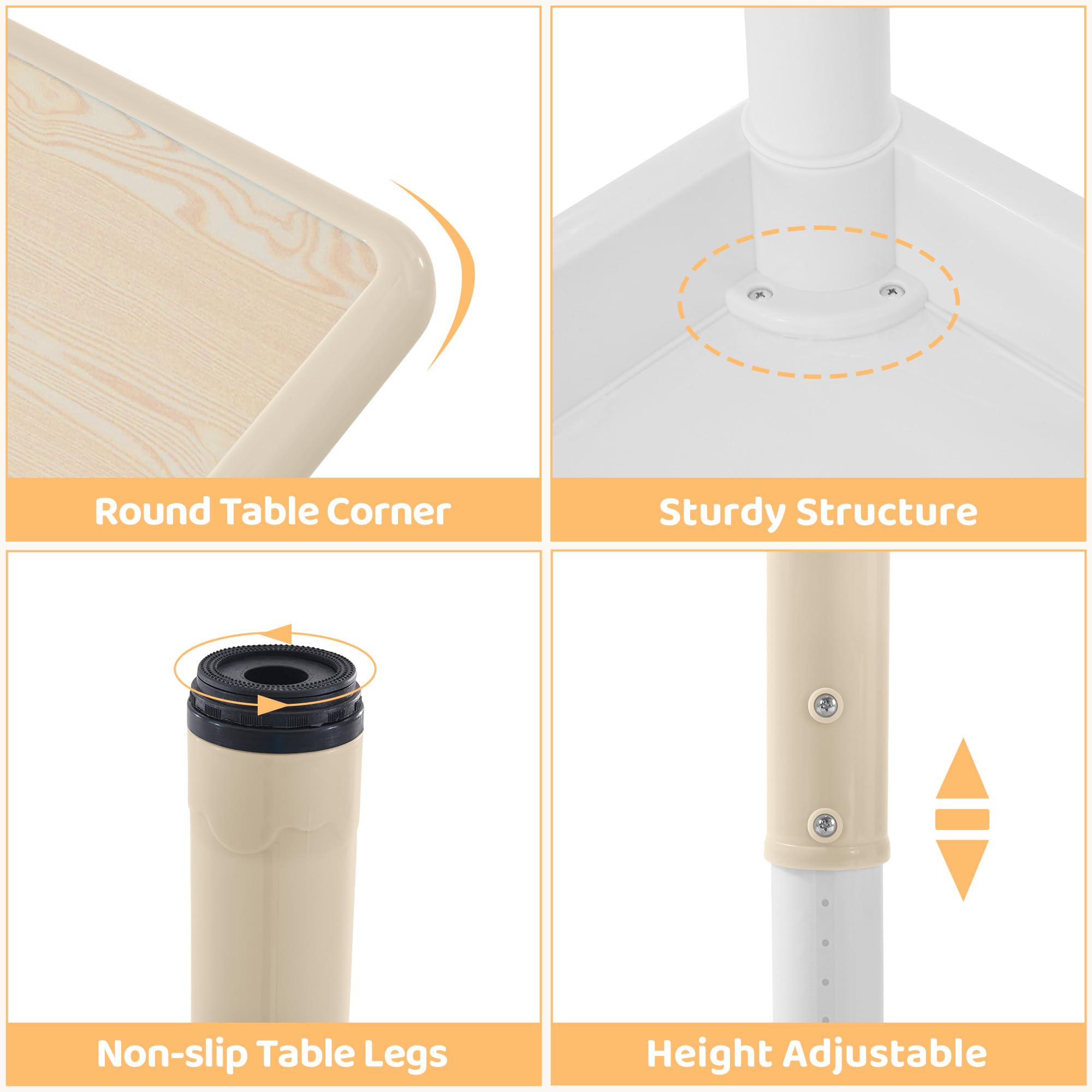 CuFun silicone rotators stabilize legs on uneven floors for steady use.