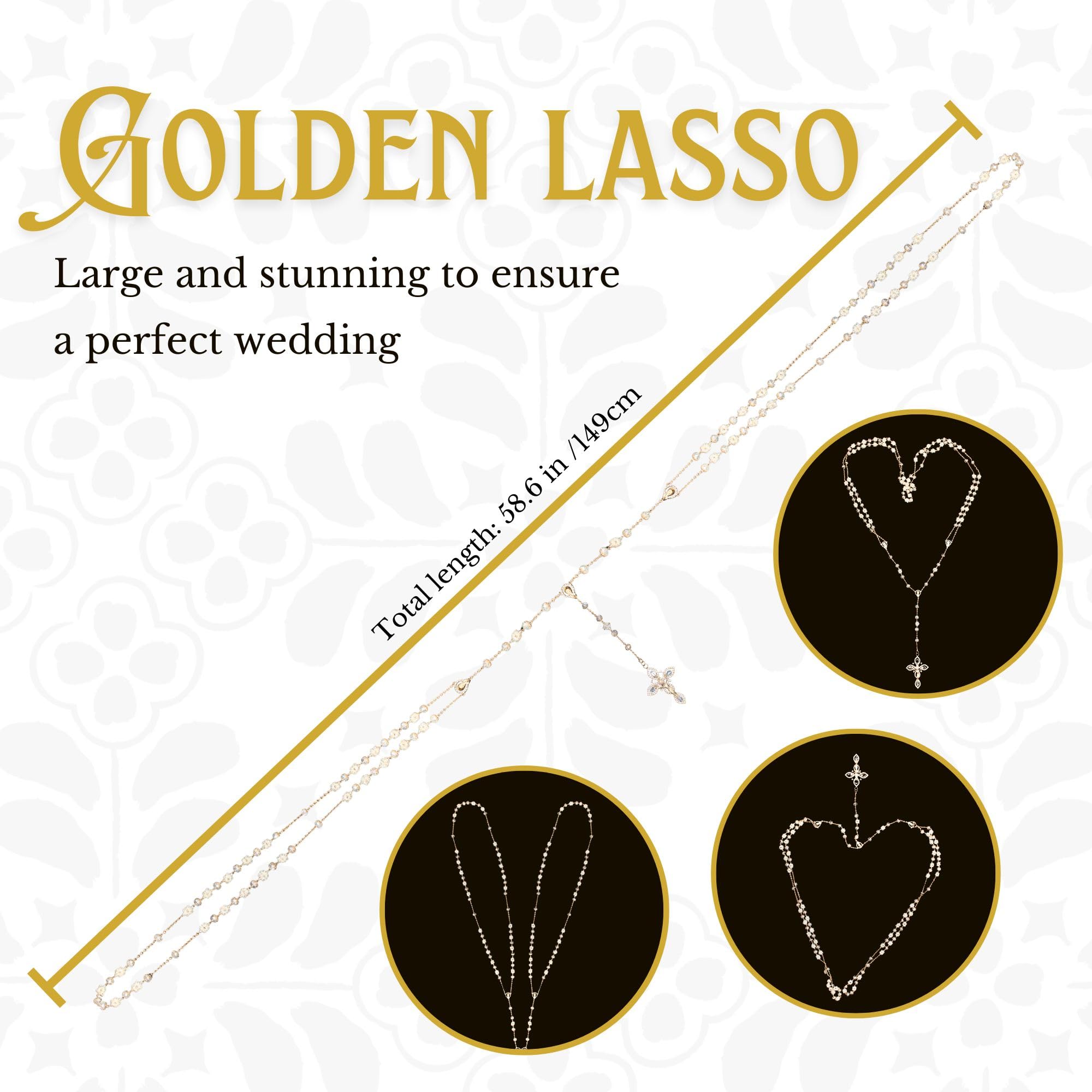 Cuitaxi exclusive artisan wedding lasso closeup shows unique handmade aesthetics.