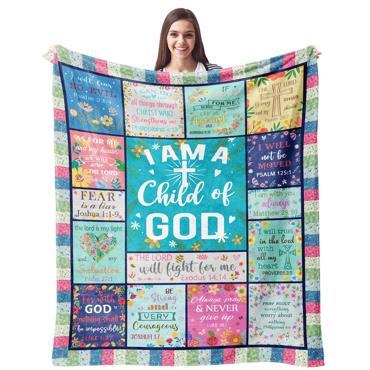 CUJUYO Christian Gifts Blanket close-up texture shows plush softness for cozy evenings