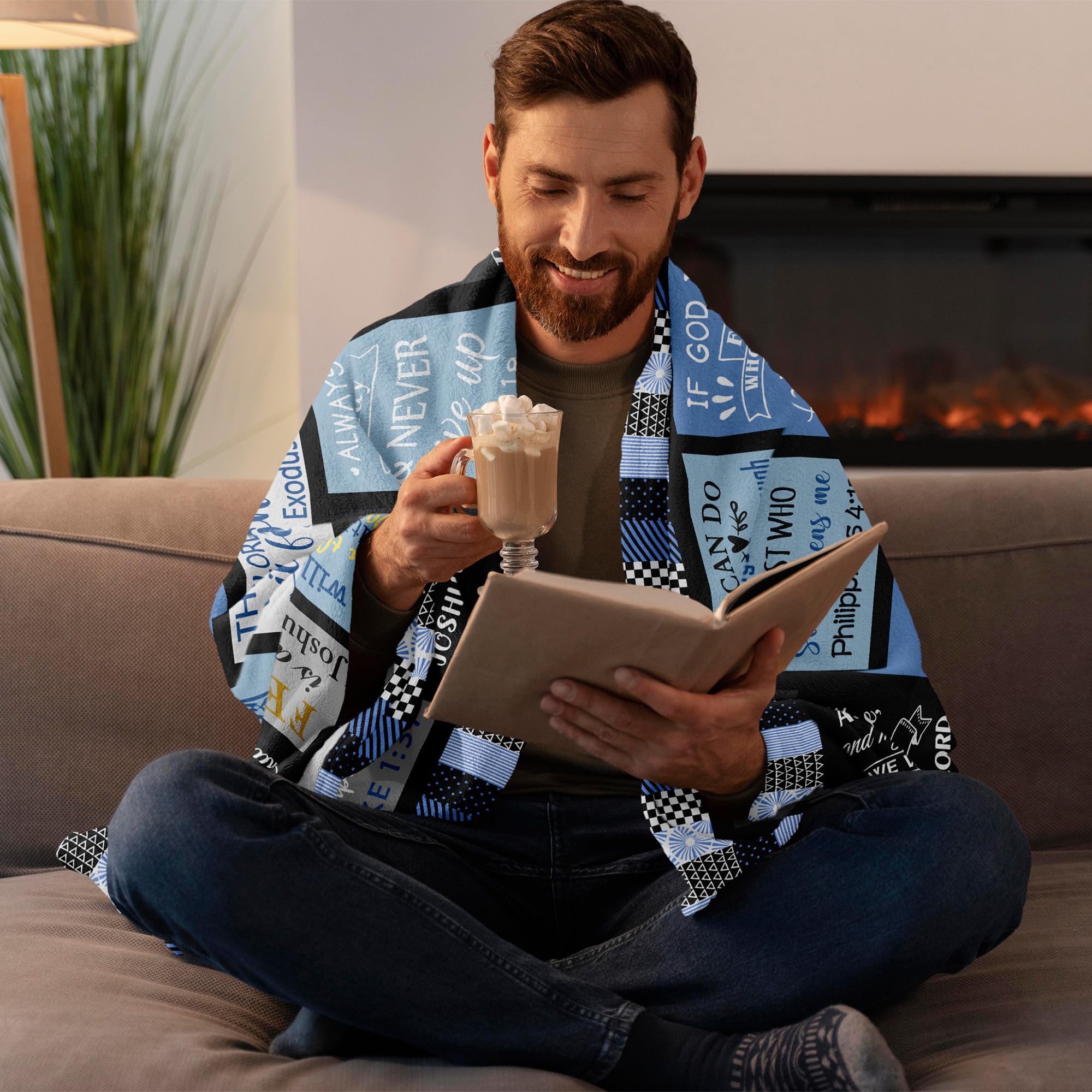 CUJUYO blanket-60x50-sofa-use demonstrates versatile home comfort.