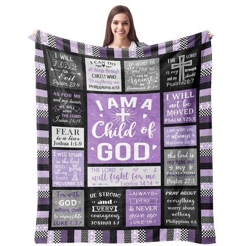 CUJUYO blanket on bed shows warm, faith-inspired design for cozy evenings