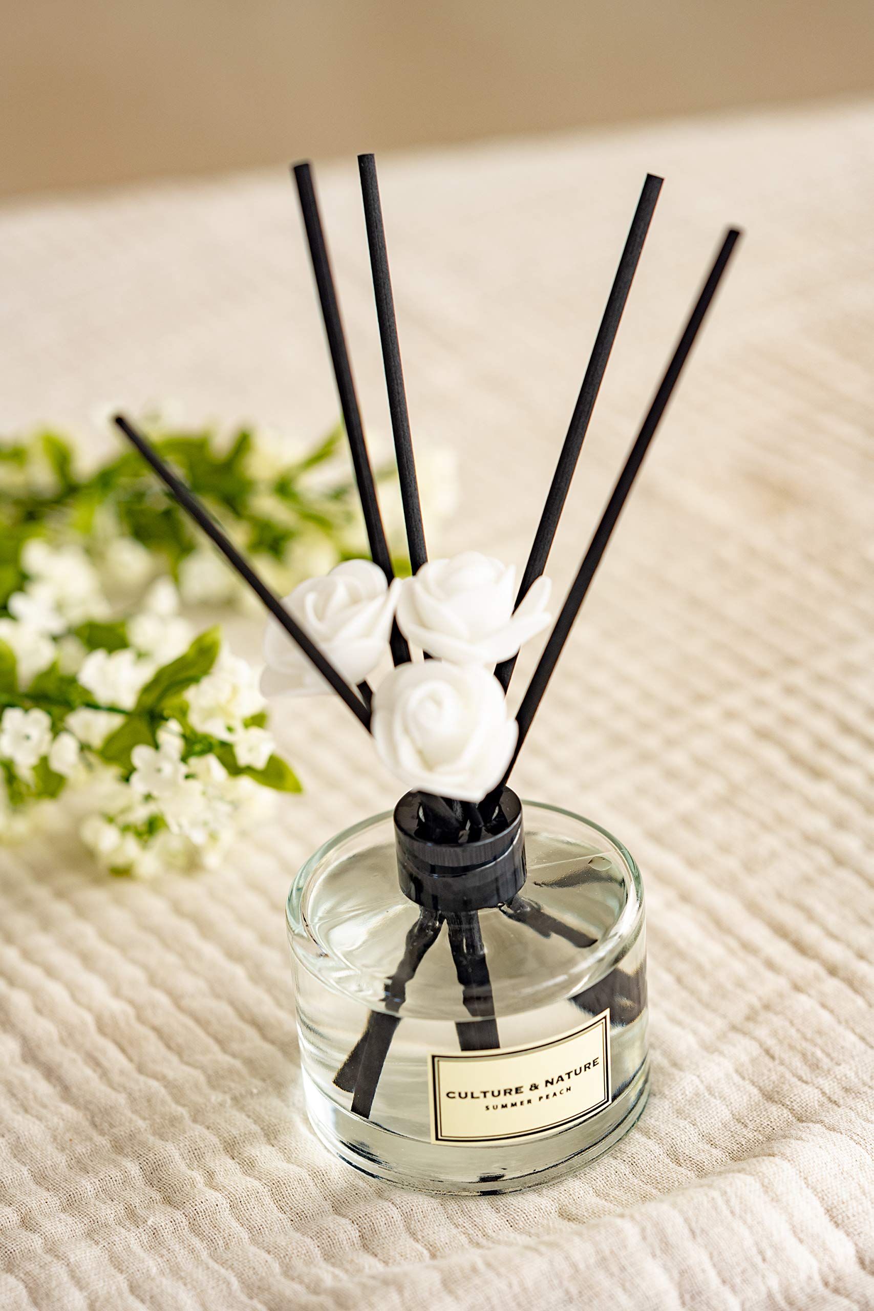 Close-up of fragrance oil highlighting fresh clean cotton aroma from CULTURE & NATURE.