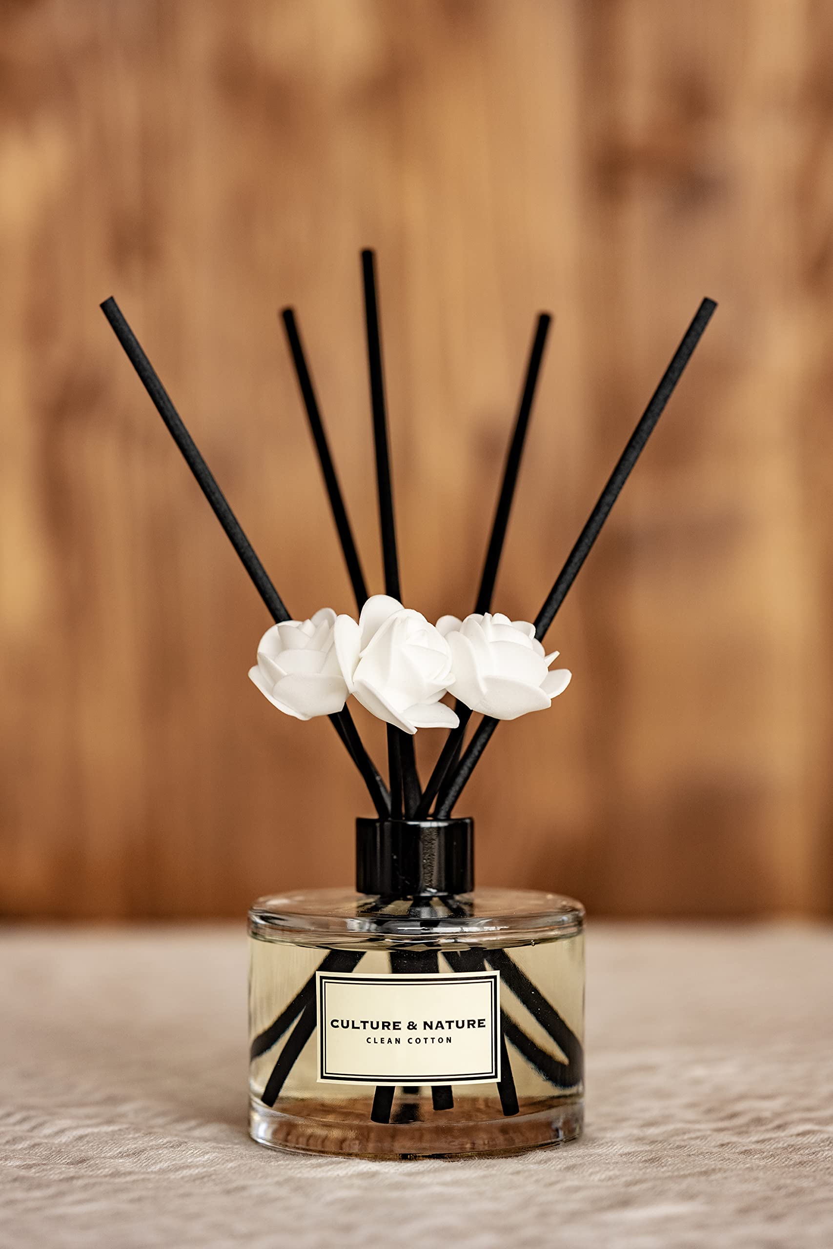 Culture & Nature reed diffuser packaging shown as an elegant gift-ready design