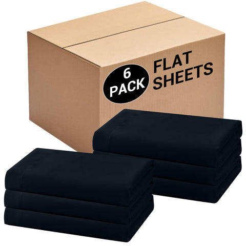 CULVE bulk twin flat sheets six-pack with label system for easy stocking