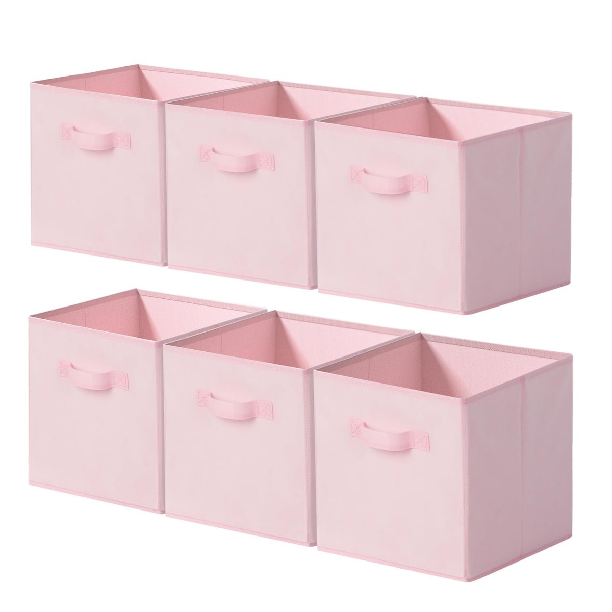 Cupic Cupid 11x11 pink storage cubes with front handles for easy pull-out storage