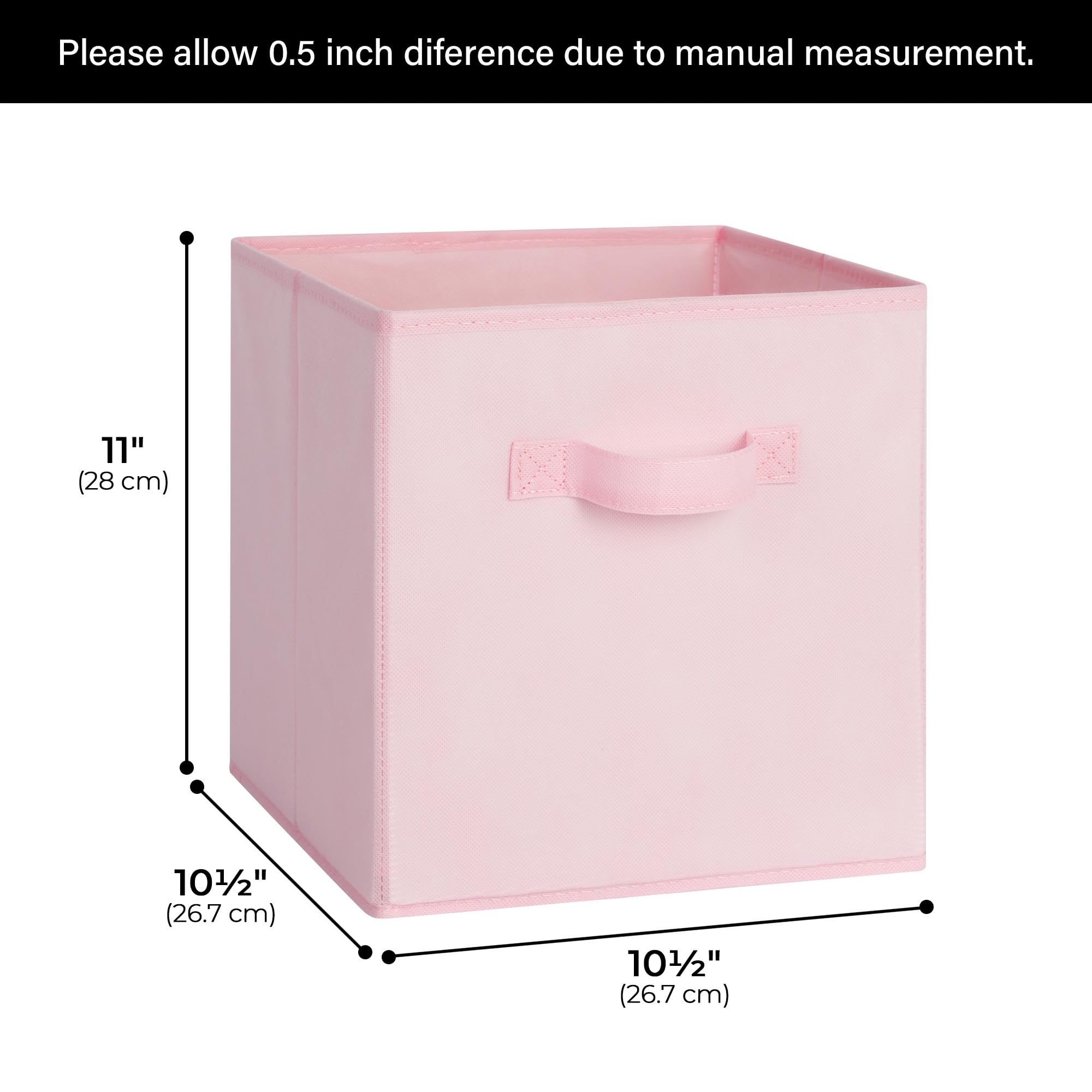 Cupic Cupid reinforced base pink storage cubes for durability