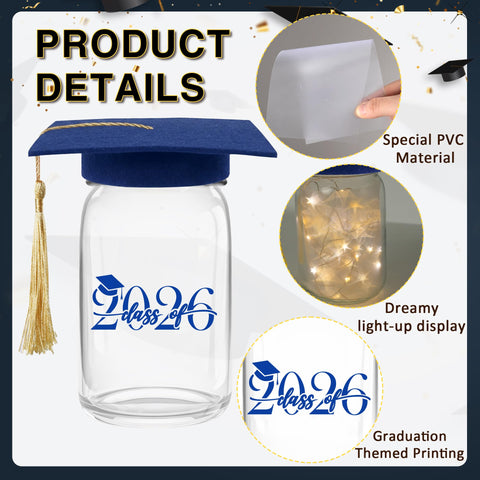 CUPLOOV blue PVC star light paper inside jars adds shimmer