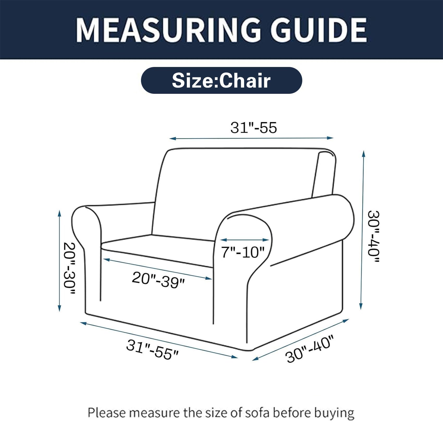Cupuamon slipcover demonstrating elastic bottom for quick, secure seating.