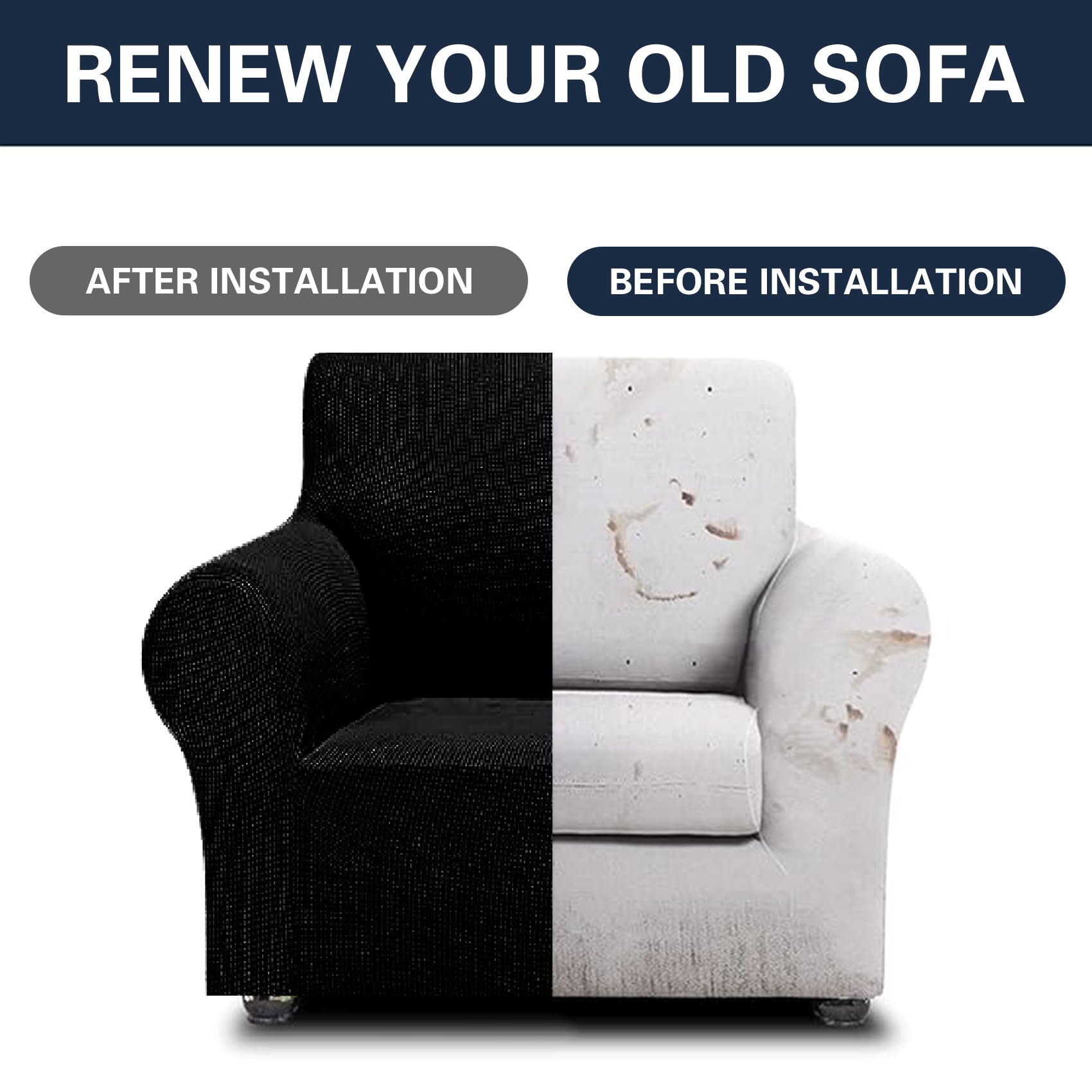 Cupuamon slipcover highlight wrinkle-resistant soft-touch fabric.
