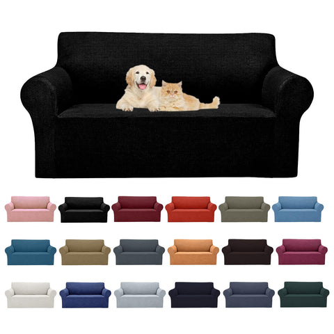 Cupuamon stretch loveseat slipcover in plush fabric protects your sofa from wear