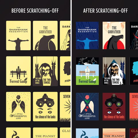 Curious Charts Commission IMDb Top 100 poster on a desk display emphasizes premium print quality.