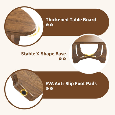 Curlaky coffee table compact design fits small spaces and corners
