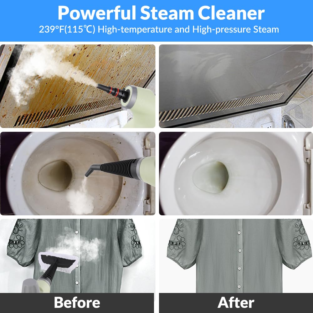 CURMEDI floor cleaning with nozzle and steam for tiles and grout