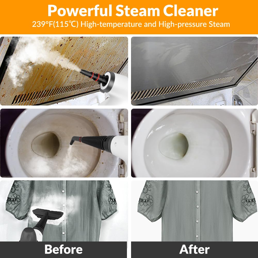 CURMEDI steam cleaner heats quickly for fast, efficient cleaning