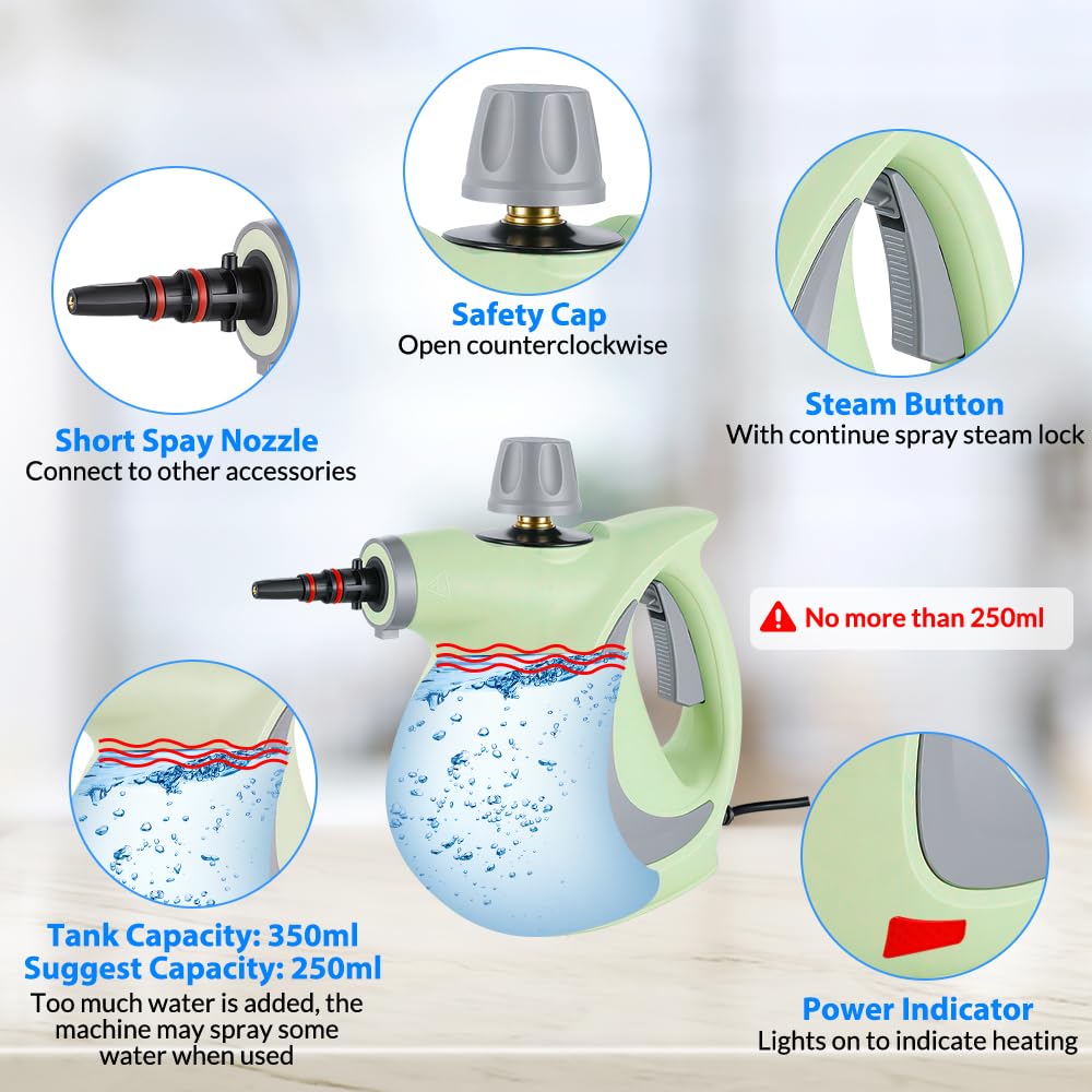 CURMEDI windows cleaning with steam on glass surfaces