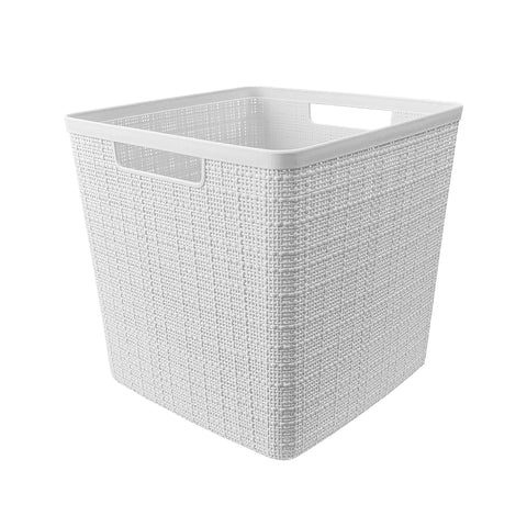 Curver 17L baskets with handles for quick on-shelf removal