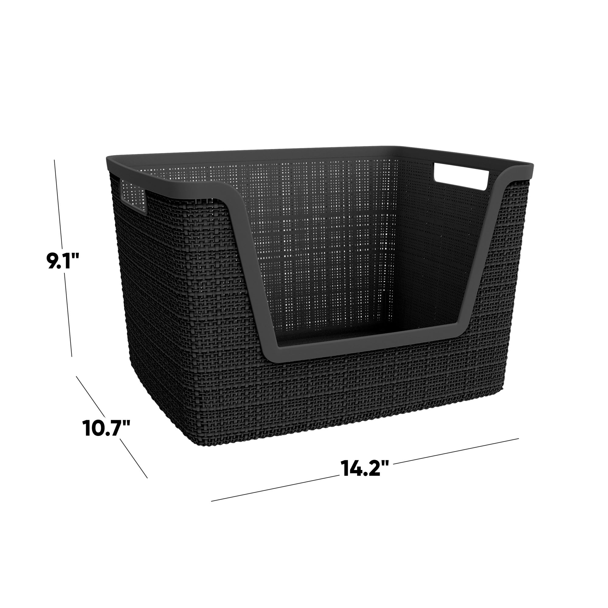 Curver decorative jute texture on baskets with durable resin finish