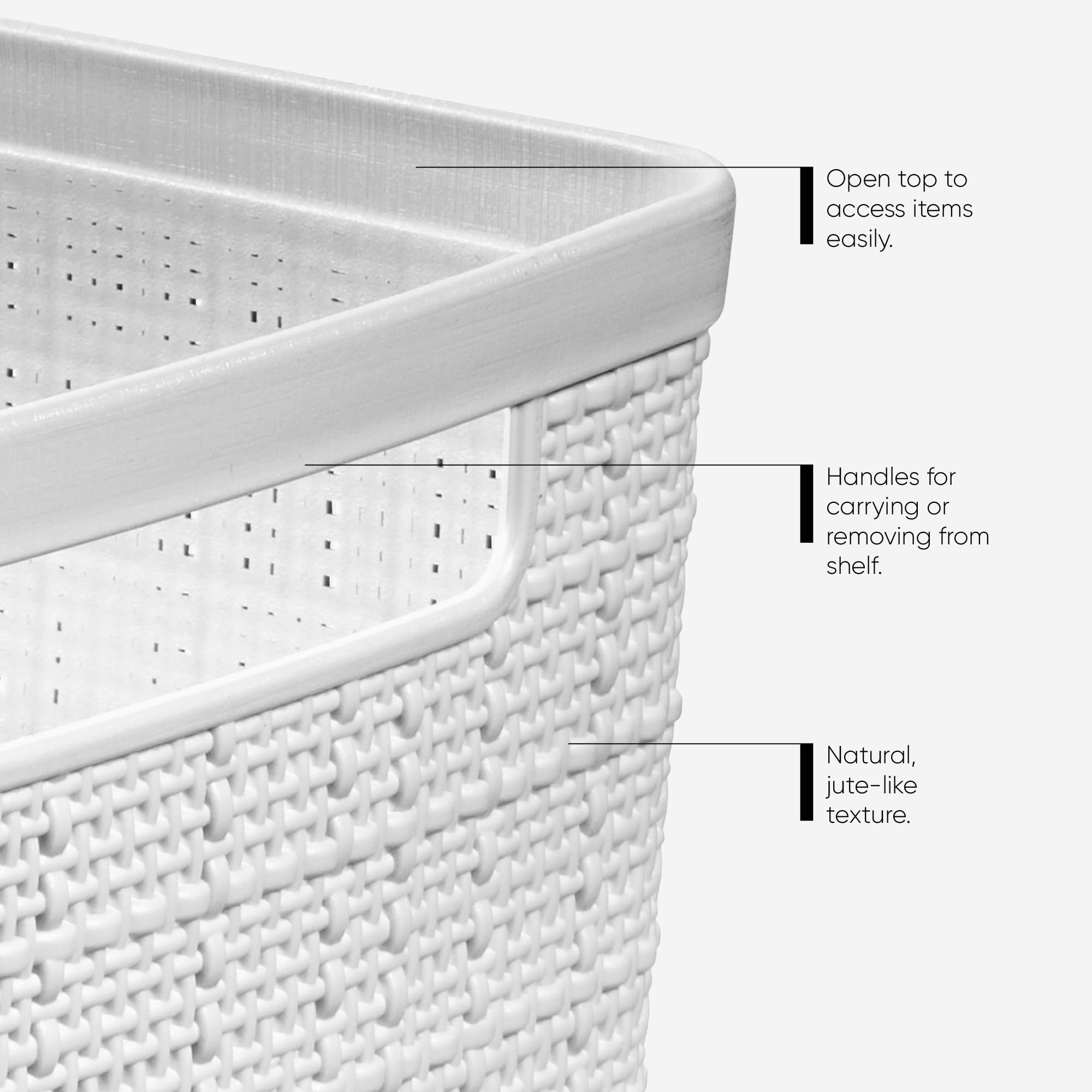 Curver jute-like texture resin exterior mirrors fabric style without fraying