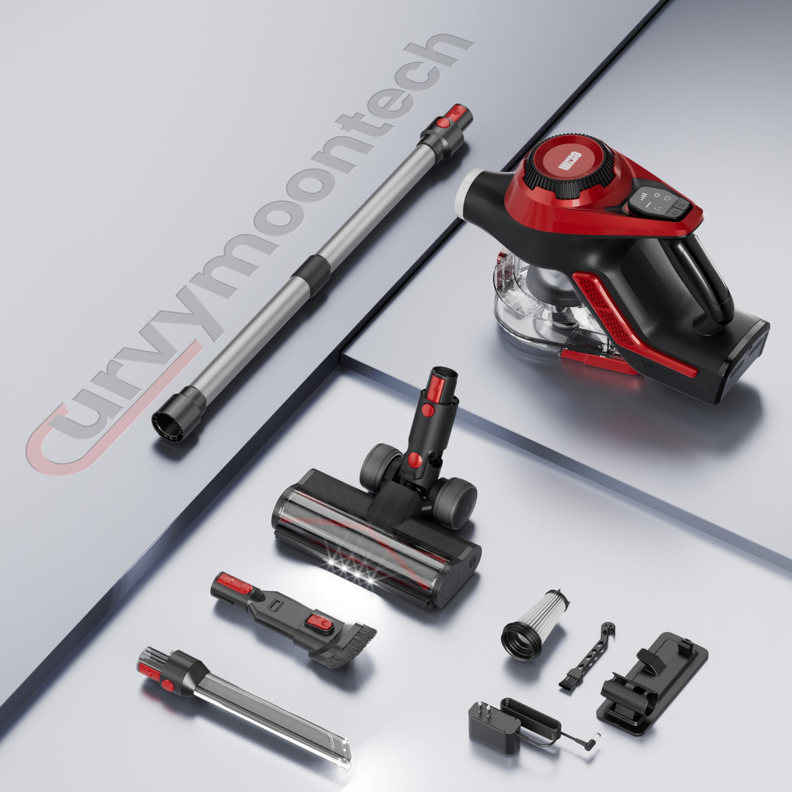 Curvymoontech DB5 attachments enable versatile handheld cleaning
