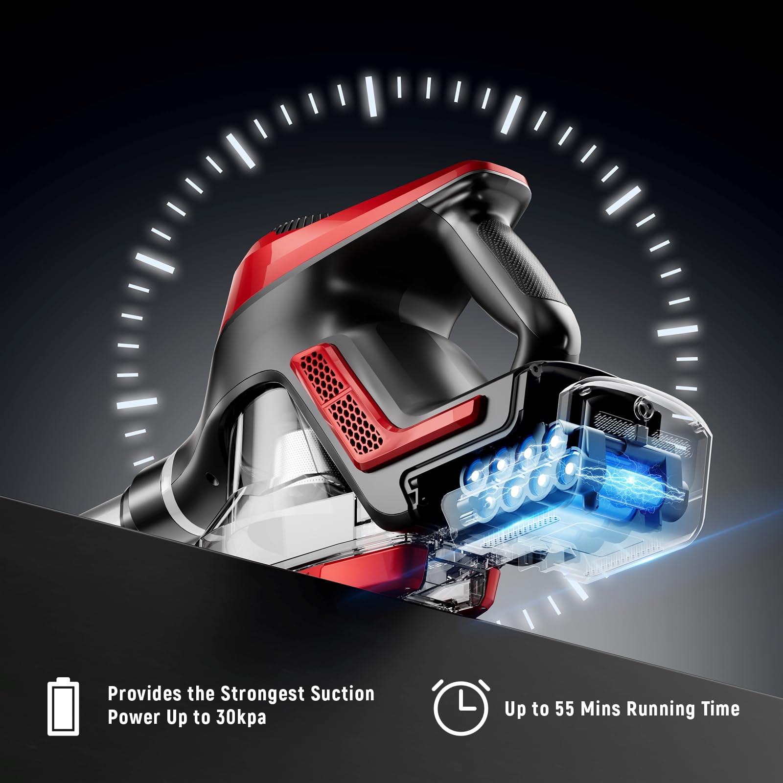 Curvymoontech DB5 dust cup highlights large capacity for fewer emptying steps