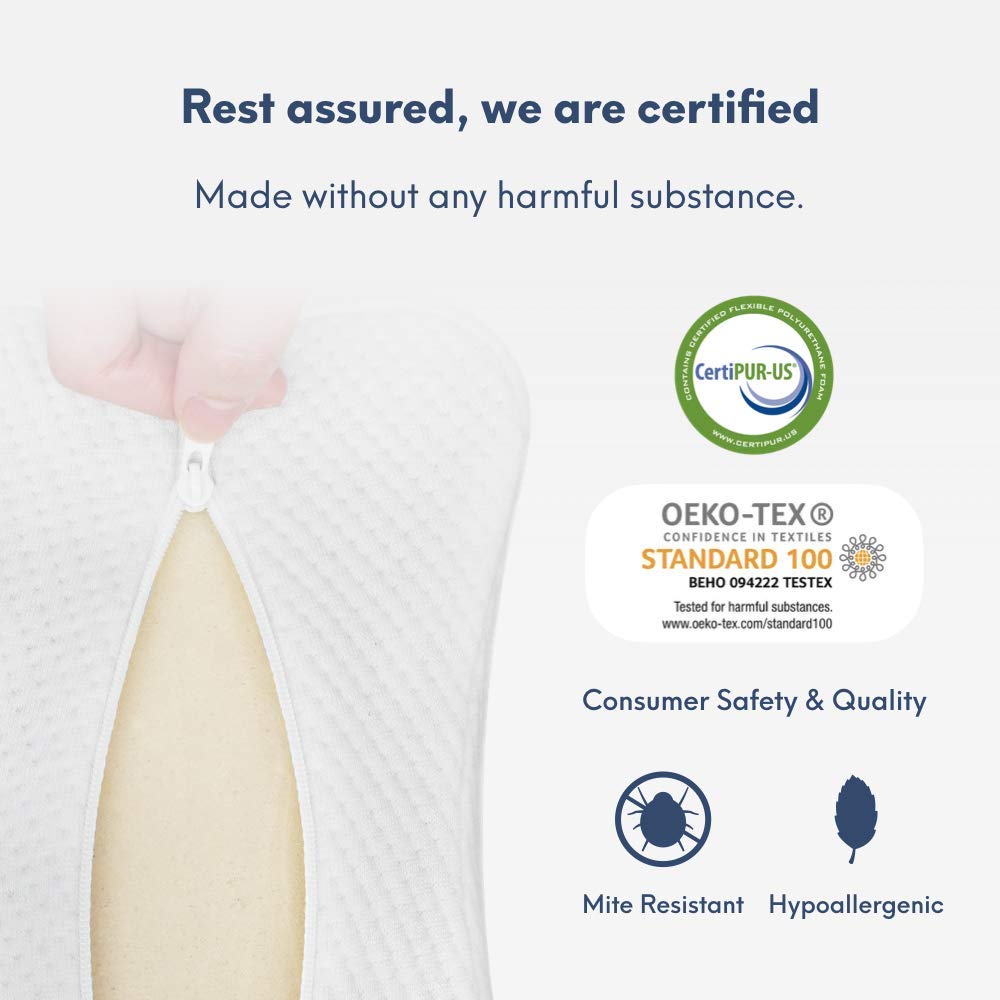 Cushion Lab knee pillow between legs for hip alignment.