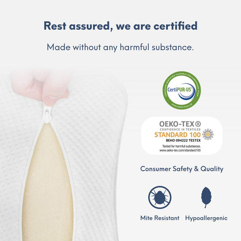Cushion Lab knee pillow between legs for hip alignment.