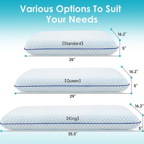 Breathable mesh panel helps airflow to keep CushyOasis pillow cooler.