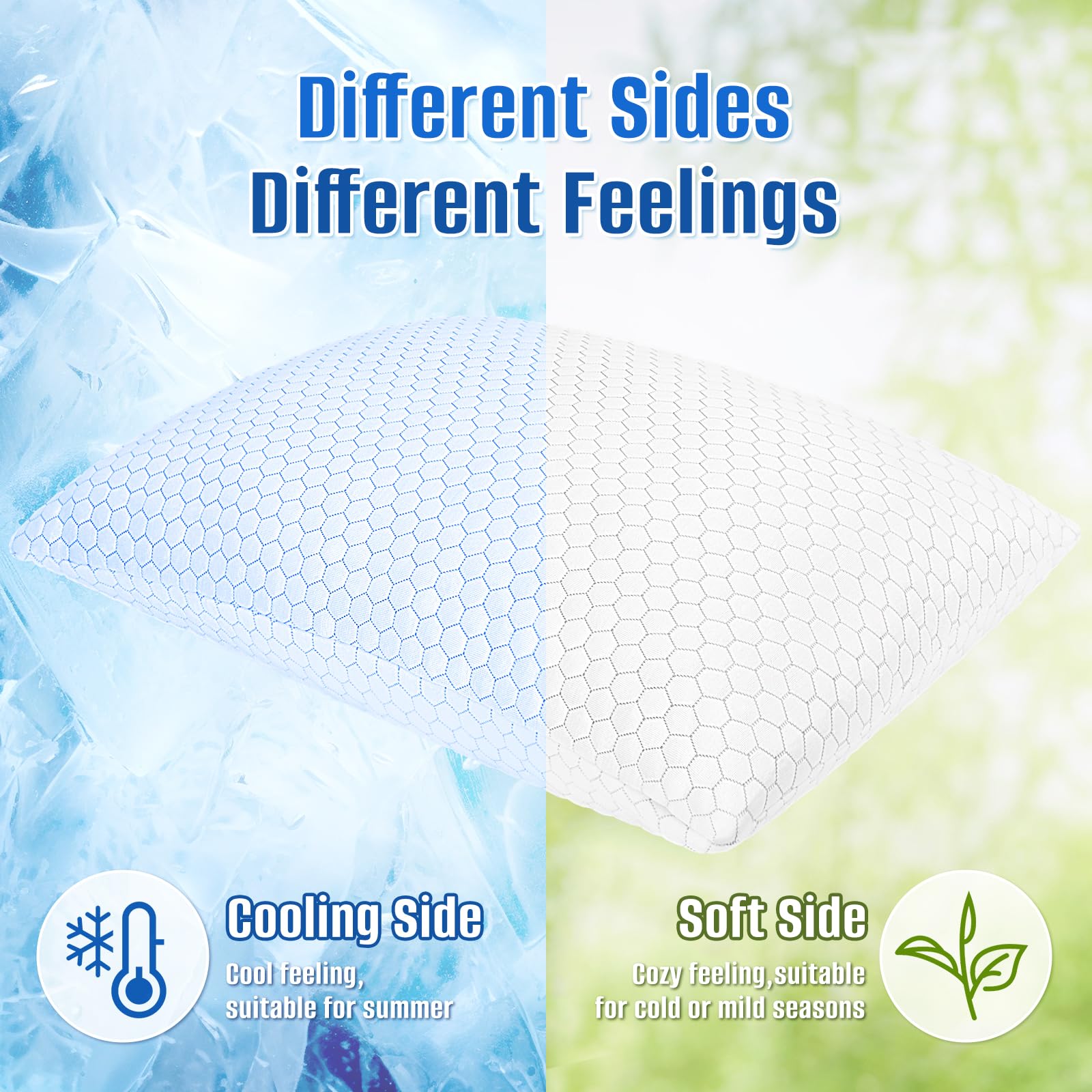 CushyOasis adjustable-height pillow demonstrates customizable neck support for different sleeping positions.