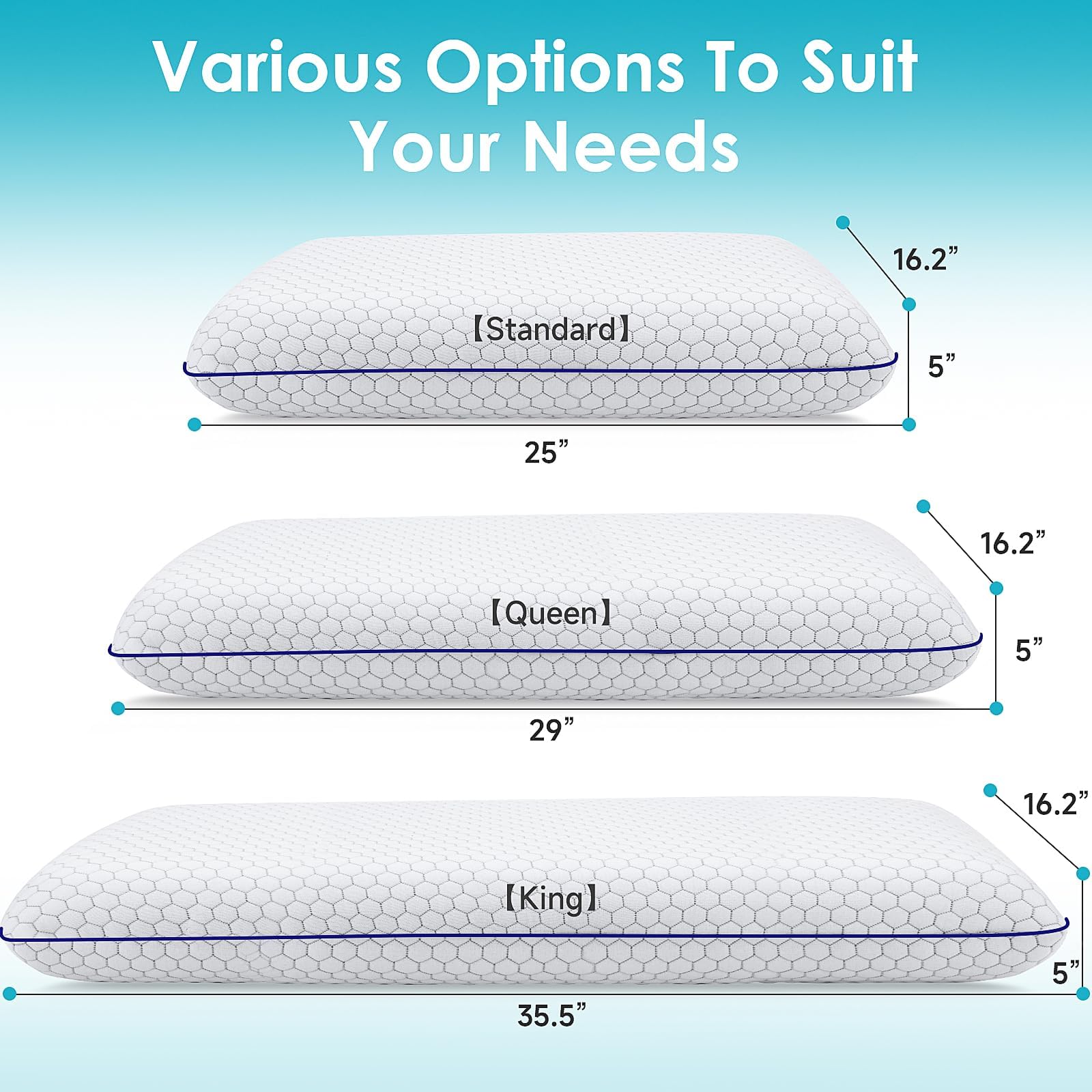 Breathable mesh layer promotes airflow for cooler sleep.