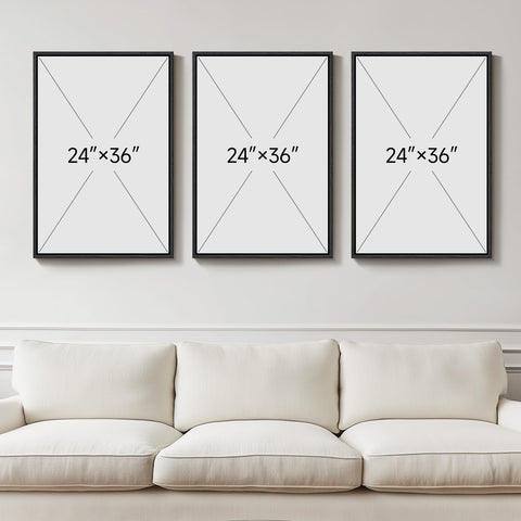 Cuspin 3-piece neutral abstract wall art panel 3 creates cohesive focal point