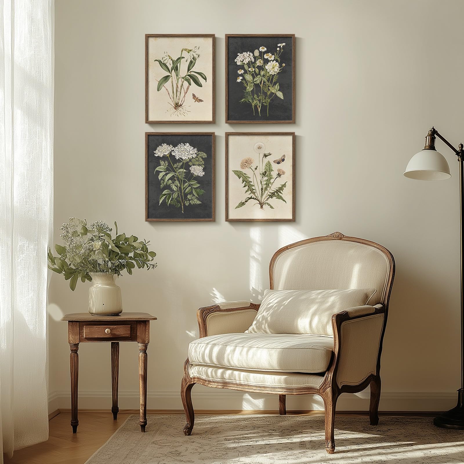 Cuspin kitchen wall decor floral butterfly print adds color for daily meals