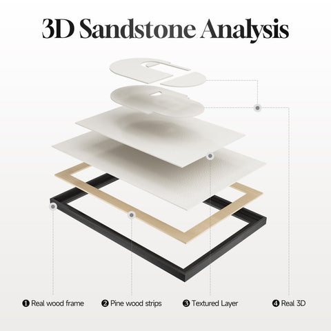 Cuspin large 3D textured wall art neutral tone example for modern interiors.