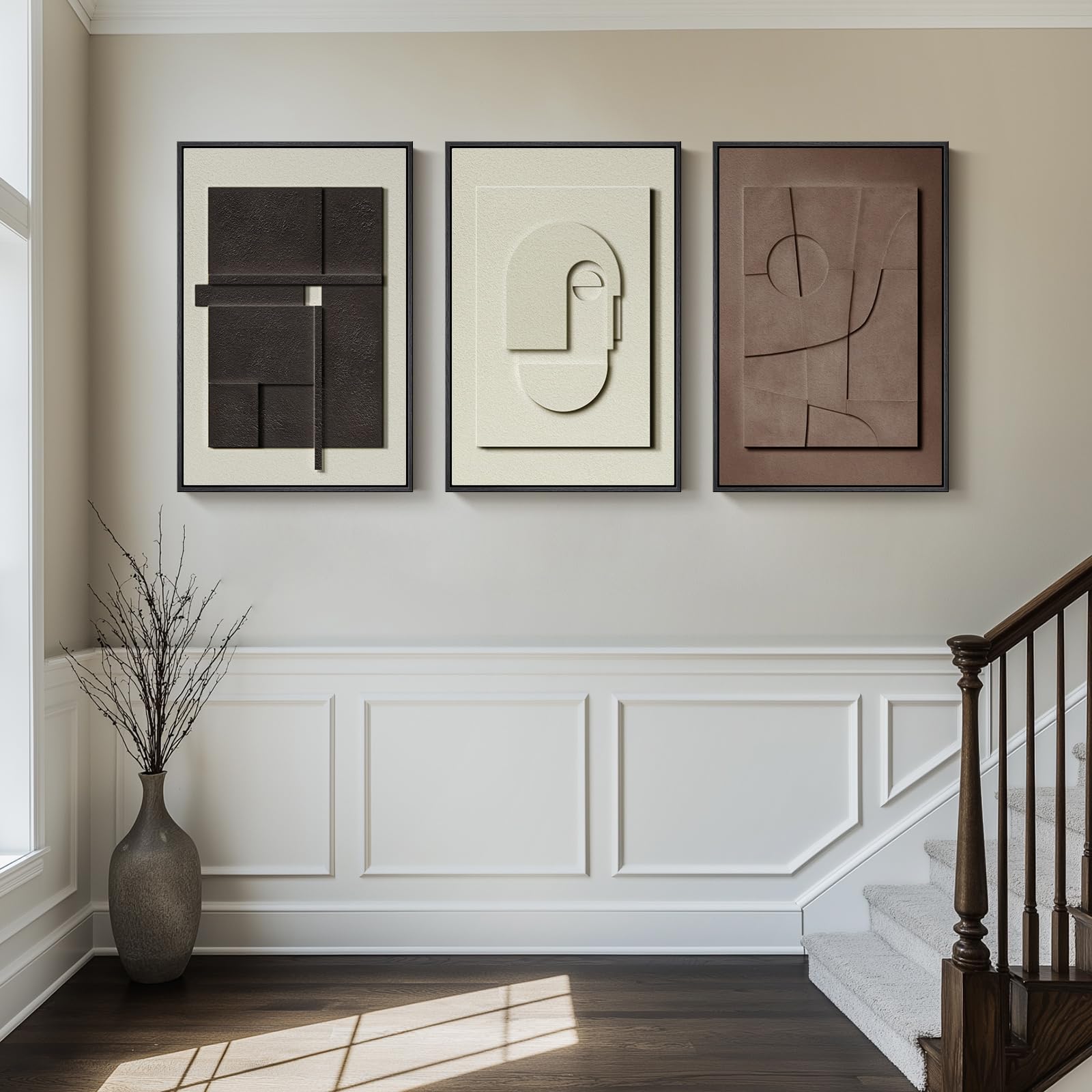 Cuspin textured sandstone panel 6 elevates entryways with refined geometric appeal