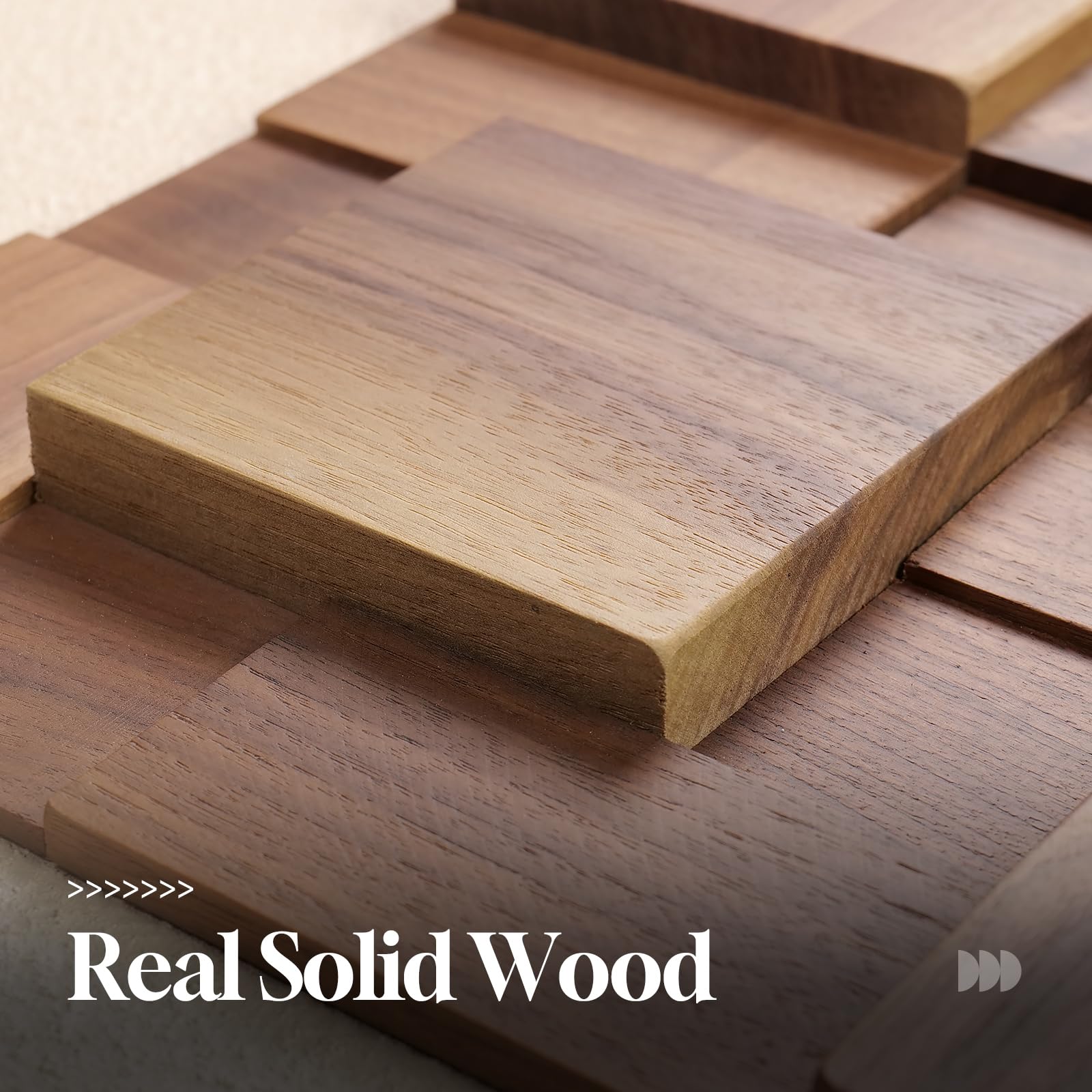 Cuspin layered wooden blocks create a dynamic focal point in hallways.