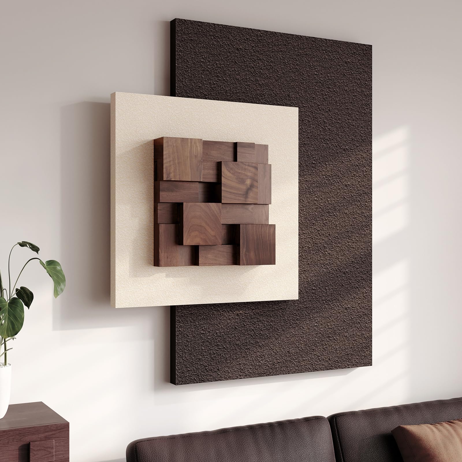 Cuspin neutral beige and brown wall art suits modern interiors with warmth.